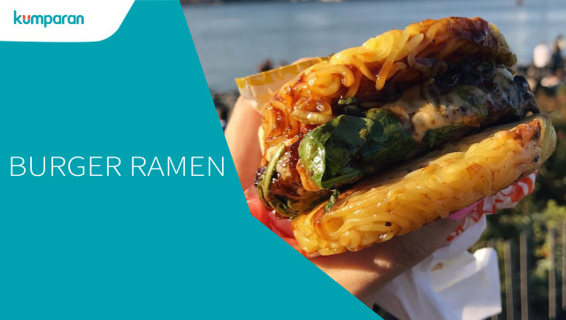 Burger Ramen, salah satu food hybrid (Foto: Instagram/@amberfillerup)