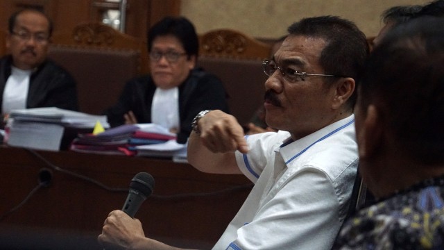 Gamawan Fauzi dalam sidang kasus korupsi e-KTP. (Foto: Aditia Noviansyah/kumparan)