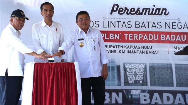 Peresmian Pos Lintas Batas Negara. (Foto: Dok. Biro Pers Istana)