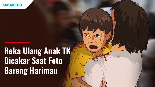 Reka ulang anak TK dicakar oleh harimau (Foto: Muhammad Faisal/kumparan)