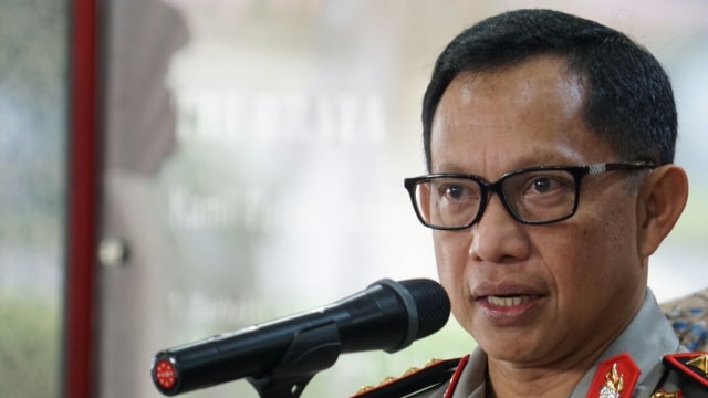 Kapolri Tito dalam konpers mengenai mafia tanah. (Foto: Aditia Noviansyah/kumparan)