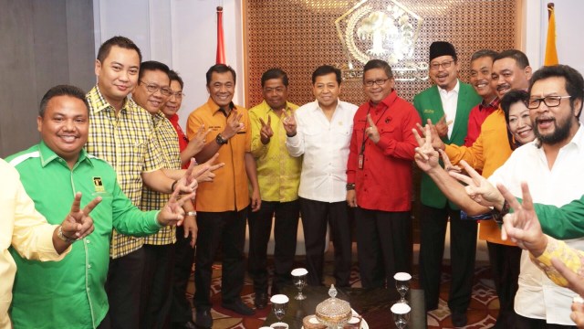Silaturahmi koalisi partai pendukung Ahok-Djarot (Foto: Fanny Kusumawardhani/kumparan)