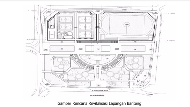 Revitalisasi Lapangan Banteng (Foto: Dokumentasi Pemprov DKI)