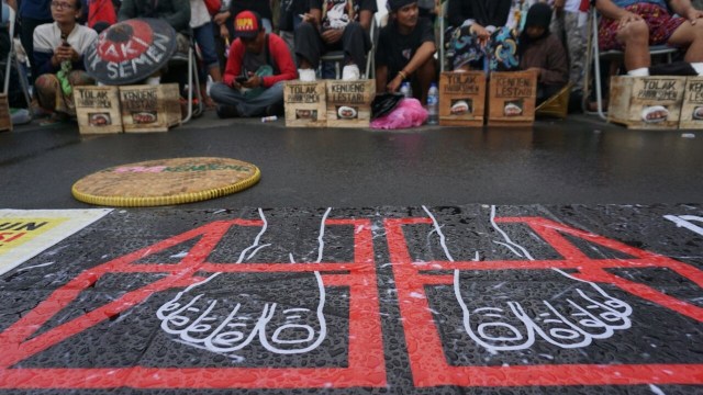 Demo Tolak Pabrik Semen di Kendeng (Foto: Aditia Noviansyah/kumparan)