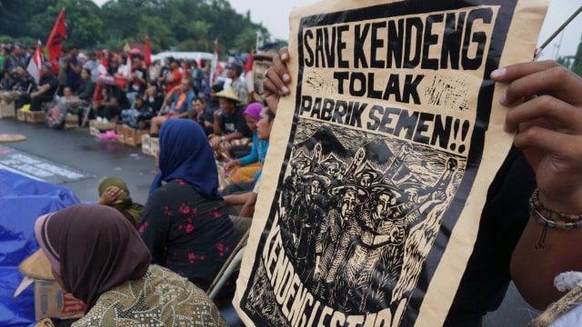 Demo Tolak Pabrik Semen di Kendeng (Foto: Aditia Noviansyah/kumparan)