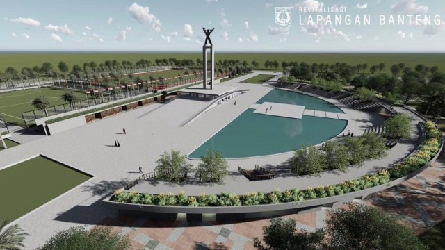 Desain Lapangan Banteng setelah revitalisasi (Foto: Dinas Kehutanan Pemprov DKI)