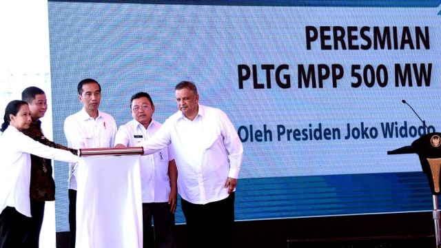 Peresmian PLTG Kalbar oleh Presiden Jokowi. (Foto: Dok. Biro Pers Istana)
