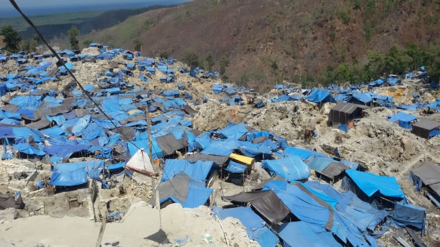 Perkampungan penambangan di Gunung Botak. (Foto: Dok. Istimewa)