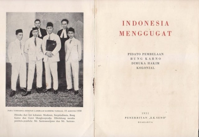 Indonesia Menggugat Ditulis Bung Karno di Atas Kaleng Rombeng