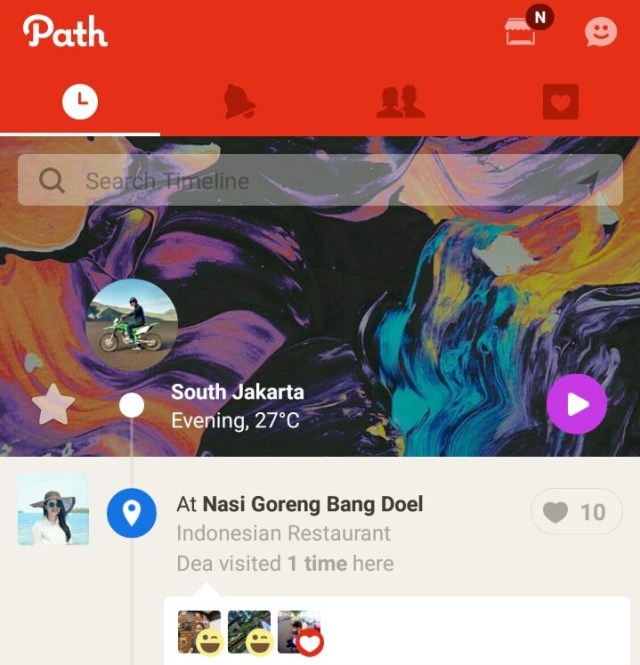 Fitur 'Coverstory' hadir di Path. (Foto: Path)