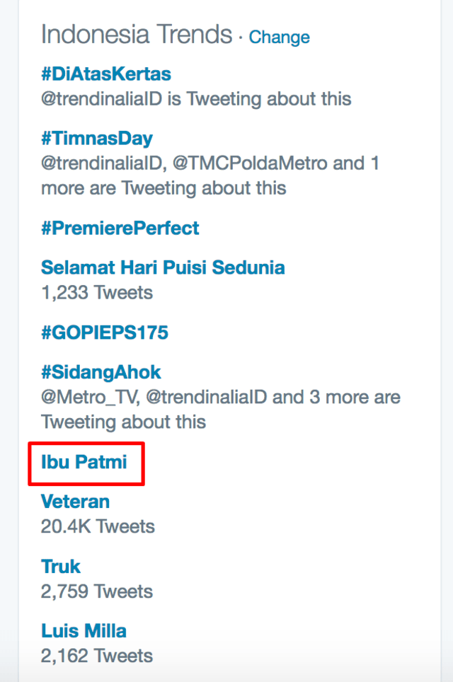 Indonesia Trends (Foto: twitter)