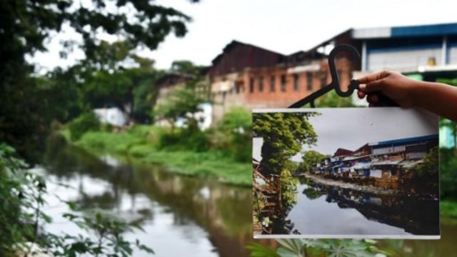 Perbedaan Kampung Tongkol dulu dan sekarang (Foto: Bay Ismoyo/AFP)