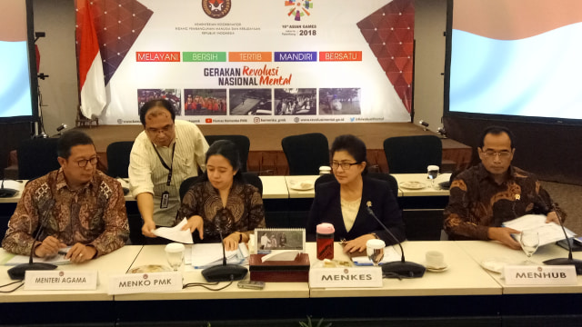 Menag, Menko PMK, Menkes, dan Menhub.  (Foto: Anggy Dwiky Darmawan/kumparan)