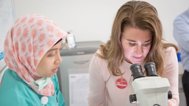 Kegiatan Melinda Gates di Yogyakarta. (Foto: Melinda Gates/Facebook)