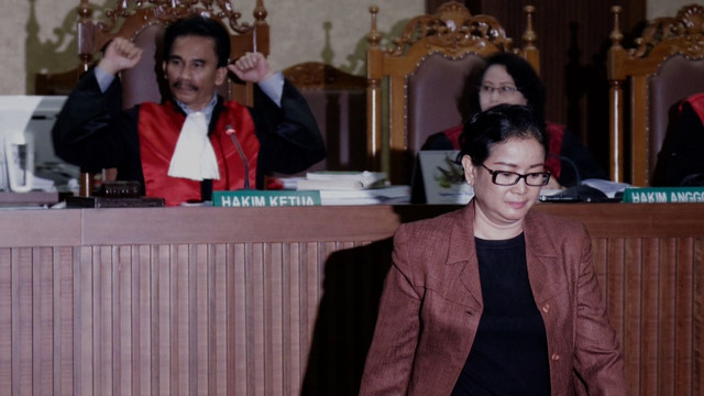 Miryam di sidang e-KTP. (Foto: Fanny Kusumawardhani/kumparan)