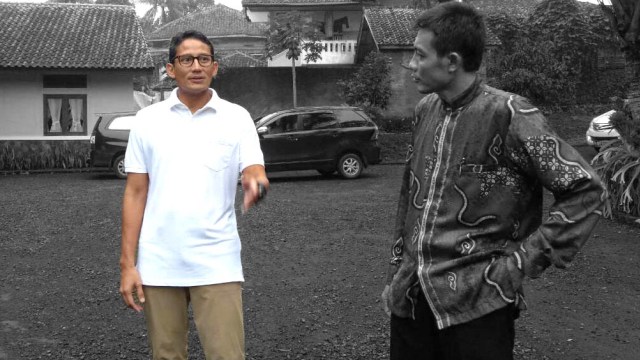 Sandiaga mengunjungi Gifted School Cugenang (Foto: Amanaturrosyidah/kumparan)