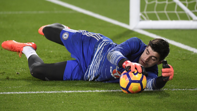 Thibaut Courtois pada laga melawan West Ham (Foto: Reuters)