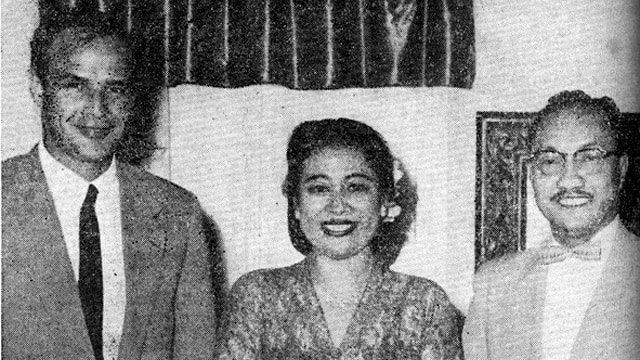 Usmar Ismail, Fatmawati, dan Marlon Brando (Foto: usmar.perfilman.pnri.go.id)