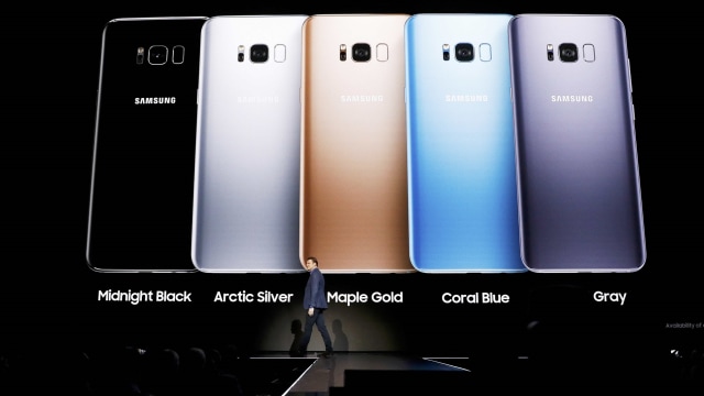 Launching Samsung S8 dan S8 Plus. (Foto: REUTERS/Brendan McDermid)