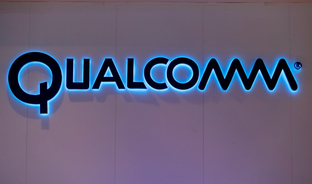 Logo Qualcomm di MWC 2017, Barcelona. (Foto: REUTERS Eric Gaillard)