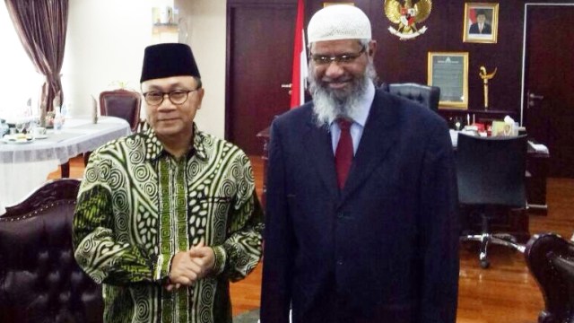 Zakir Naik temui Ketua MPR Zulkifli Hasan. (Foto: Aria Pradana/kumparan)