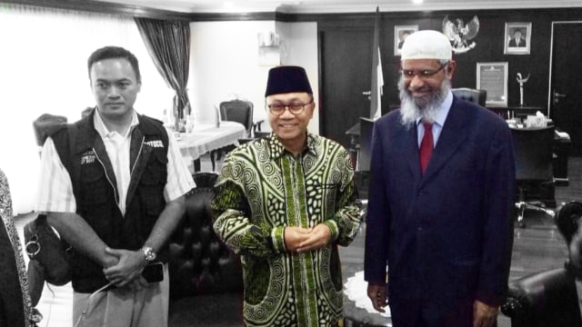 Zakir Naik bertemu dengan Zulkifli Hasan. (Foto: Aria Pradana/kumparan)