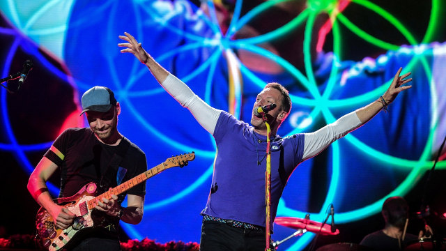 Konser Coldplay di Singapore National Stadium. (Foto: The Straits Times/Mark Cheong via REUTERS)