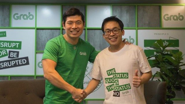CEO Grab Anthony Tan dan CEO Kudo Albert Lucius. (Foto: Grab)
