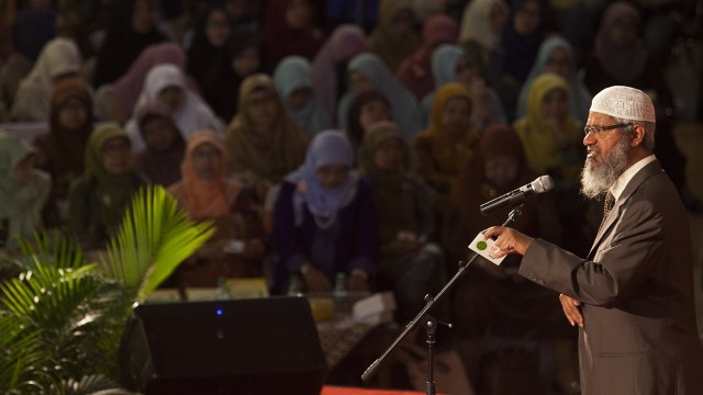 Kuliah umum Zakir Naik di Yogyakarta (Foto: Andreas Fitri Atmoko/Antara)