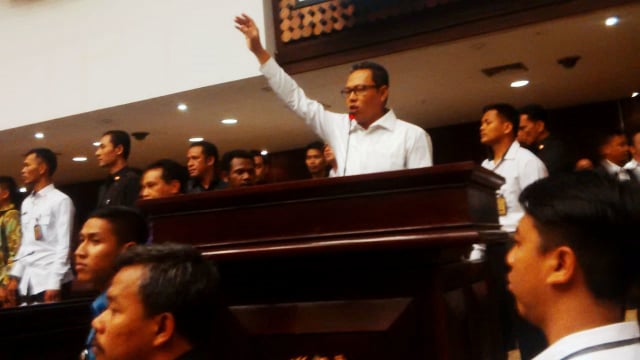 Rapat Paripurna DPD rusuh (Foto: Fahrian Saleh/kumparan)