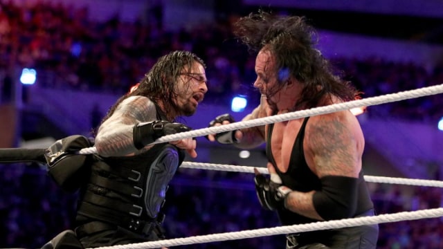 The Undertaker dalam pertarungan pamungkas. (Foto: WWE)