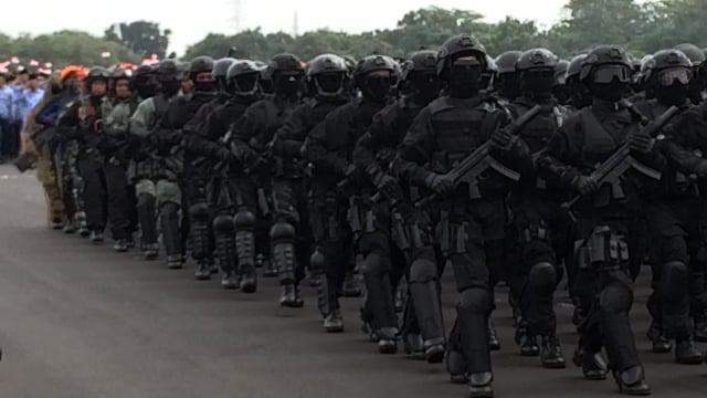 Peserta upacara HUT TNI AU. (Foto: Iqra Ardini/kumparan)