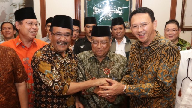 Ahok dan Djarot silaturahmi dengan NU. (Foto: Fanny Kusumawardhani/kumparan)