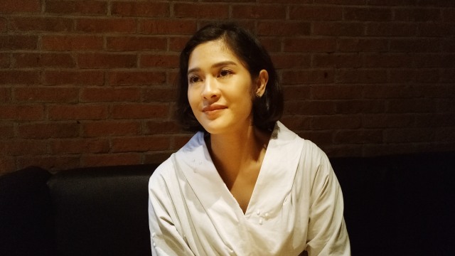 Dian Sastro usai nobar film Kartini. (Foto: D.N Mustika Sari/kumparan)