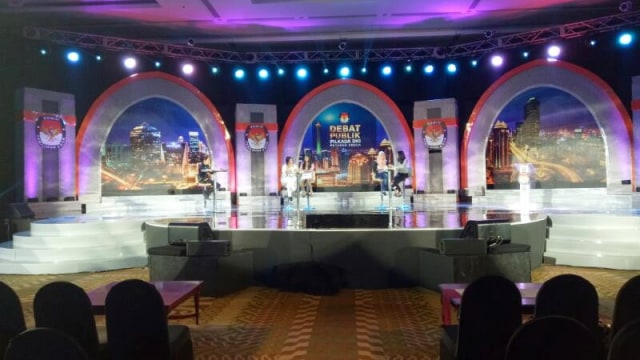 Persiapan Debat Pilgub di Hotel Bidakara, Jakarta (Foto: Nadia Riso/kumparan)