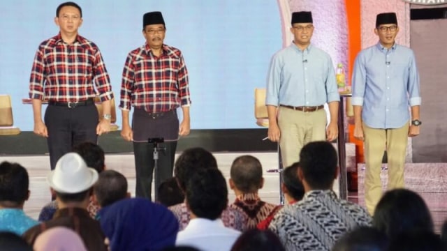 Ahok-Djarot dan Anies-Sandi. (Foto: Aditia Noviansyah/kumparan)