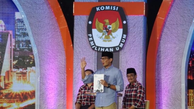Sandiaga Uno di Debat Final Pilkada (Foto: Aditia Noviansyah/kumparan)