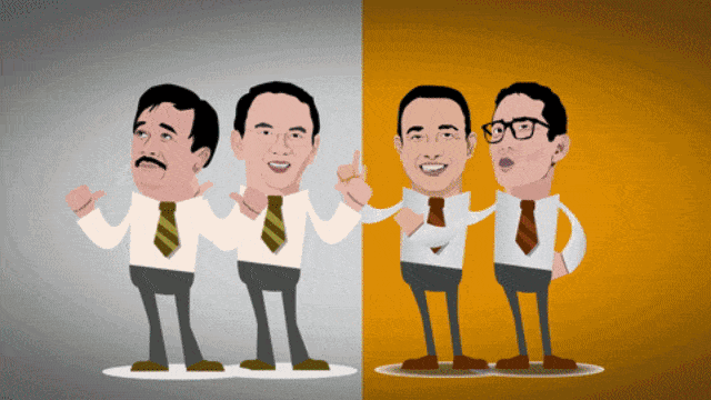 Ahok-Djarot dan Anies-Sandi (Foto: Rizki Amalia Octora)