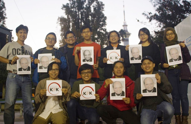 PPI Auckland mendukung Novel Baswedan (Foto: Dok. PPI Auckland)