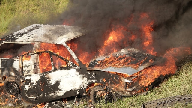 Ilustrasi Mobil Terbakar Foto: Pixabay