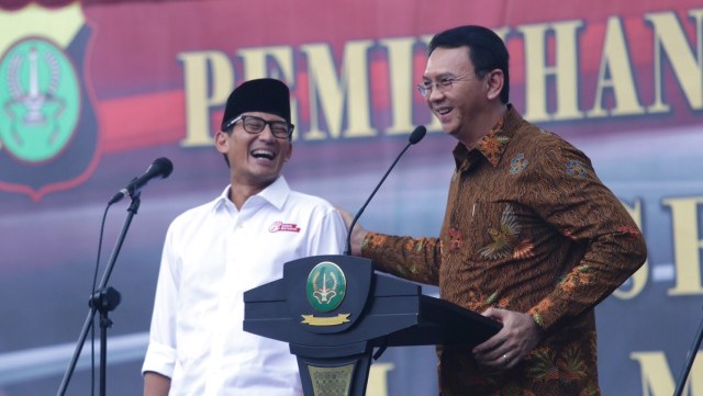 Ahok memberikan sambutan di deklarasi damai. (Foto: Fanny Kusumawardhani/kumparan)