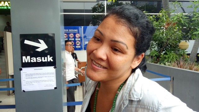 Melanie Subono di Polda Metro Jaya (Foto: Ainul Qalbi/kumparan)