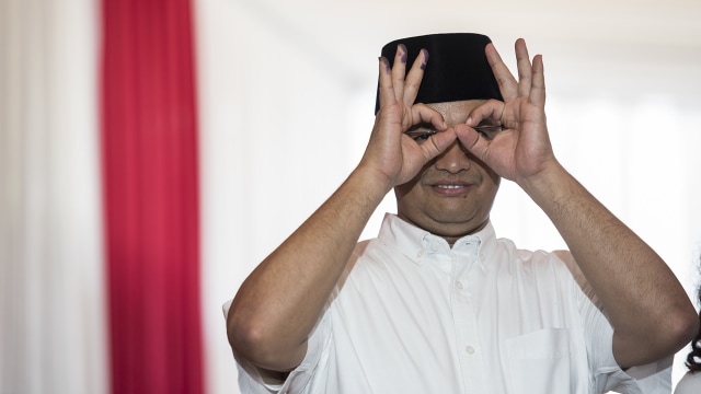 Anies Menggunakan Hak Pilihnya (Foto: M Agung Rajasa/Antara)