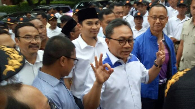 Zulkifli Hasan di kediaman Prabowo. (Foto: Wandha Nur/kumparan)