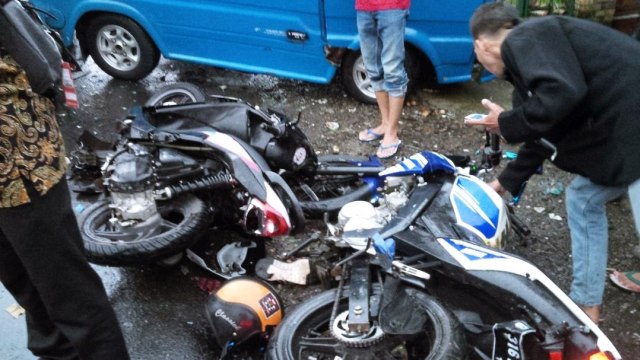 Kecelakaan di Kawasan Puncak Bogor. (Foto: Dok. Istimewa)