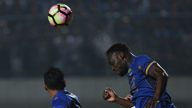 Michael Essien kala berlaga untuk Persib. (Foto: Sigid Kurniawan/ANTARA)