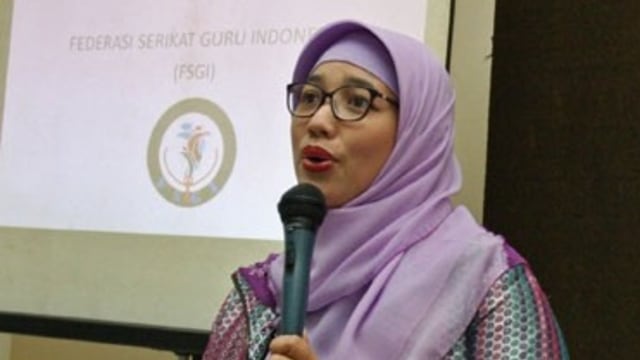 Retno Listyarti, Sekjen FSGI (Foto: Antara Foto/Reno Esnir)