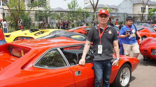 George Widjojo dan Ferrari klasiknya (Foto: Gesit Prayogi/kumparan.com)