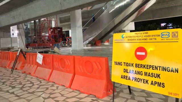 Progres pengerjaan Skytrain di Bandara Soetta (Foto: Dewi Rachmat Kusuma/kumparan)