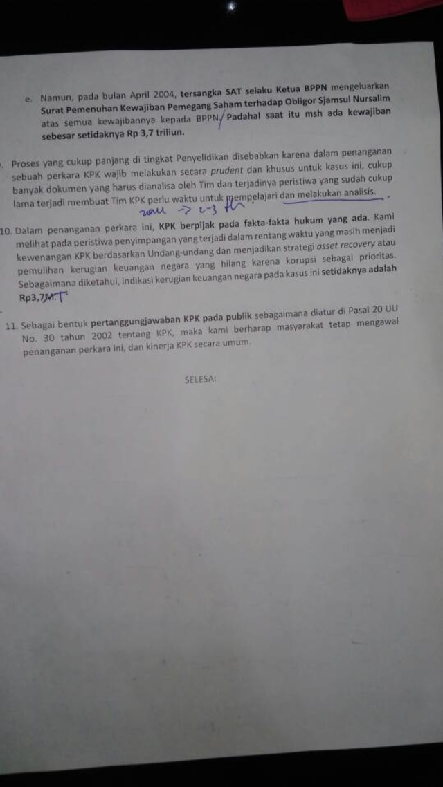 KPK Tetapkan Syafruddin Temenggung Tersangka Kasus BLBI (1)